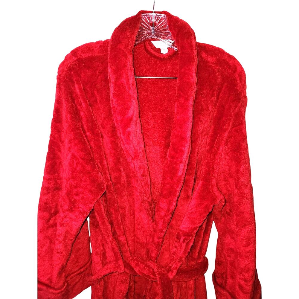 Charter Club Intimates Red Soft Cozy Knee Length Plush Robe XL